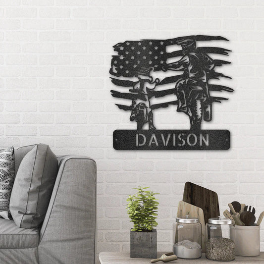 Personalized Motocross Signs for Dad & Son