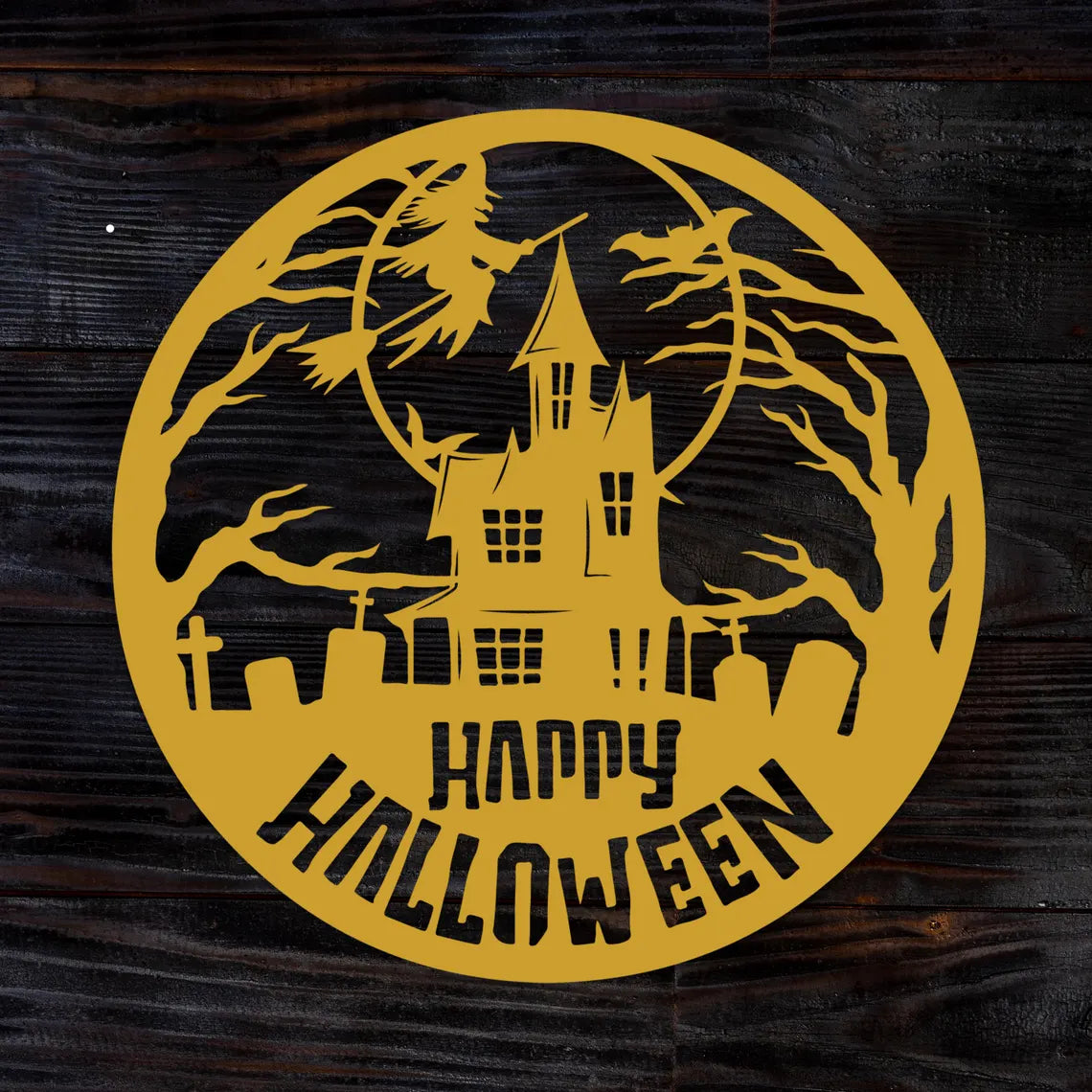 Happy Halloween Metal Wall Art | Vintage & Outdoor Halloween Decor 2025