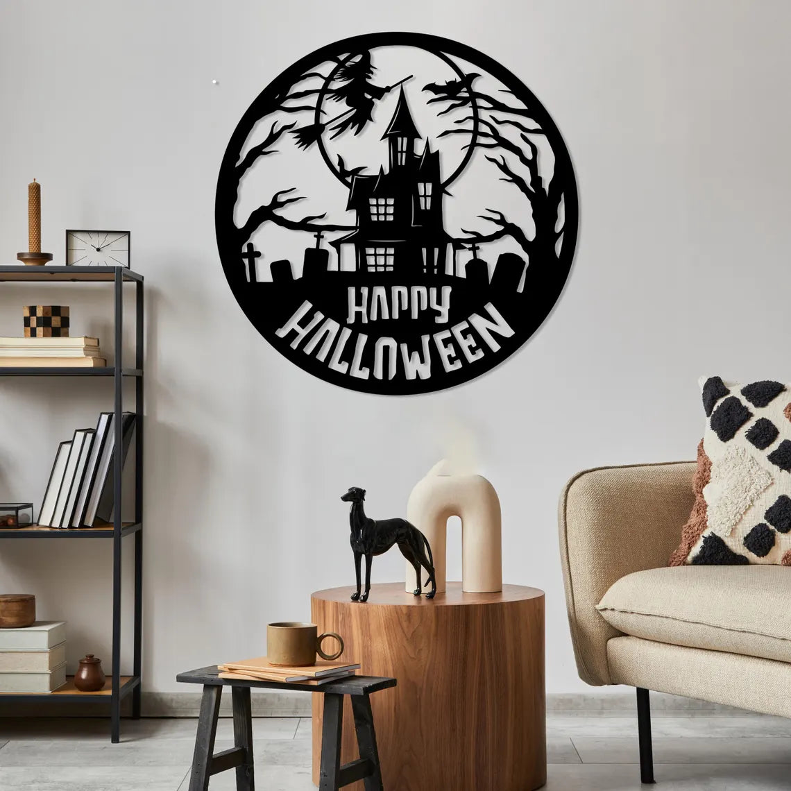 Happy Halloween Metal Wall Art | Vintage & Outdoor Halloween Decor 2025