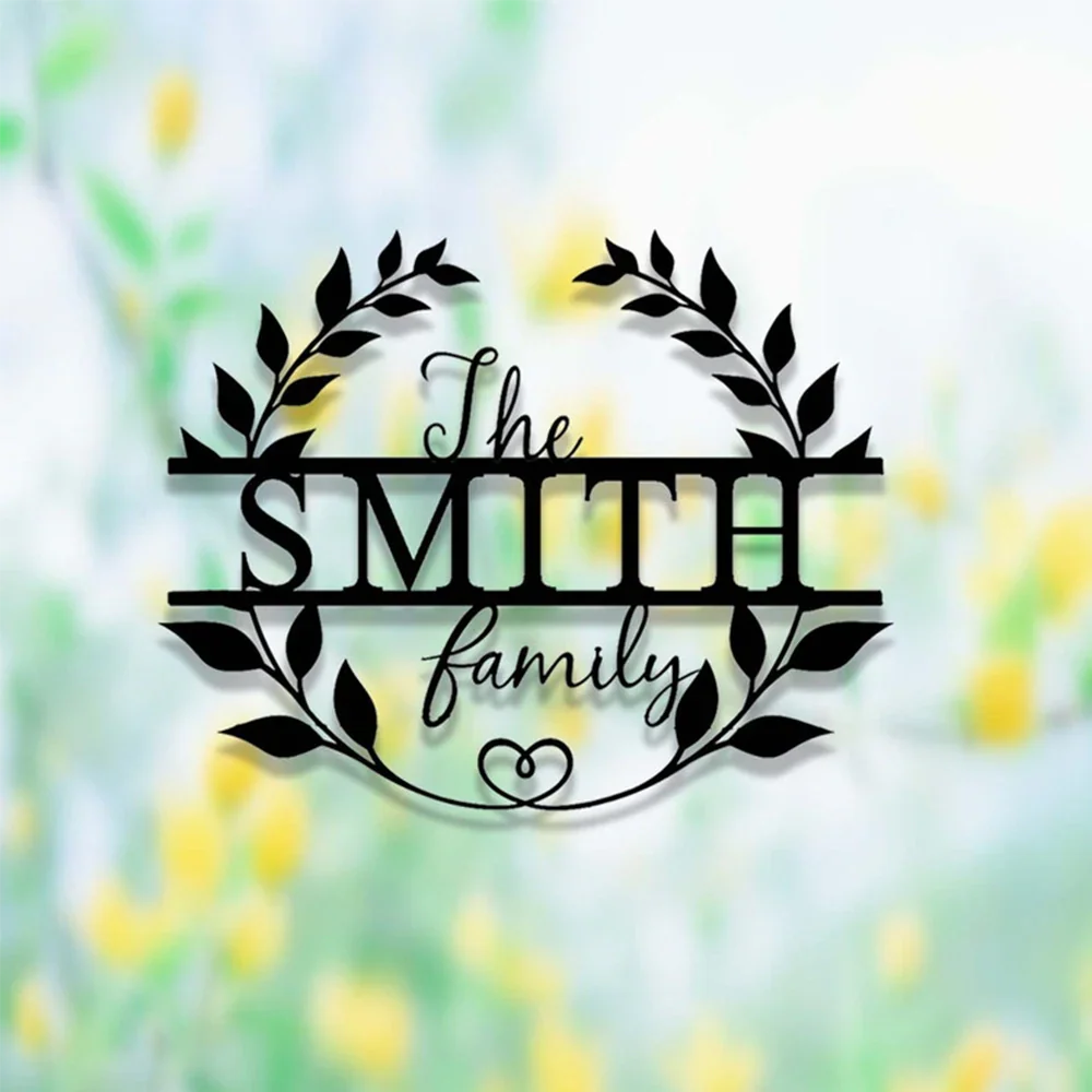 Personalized Family Name Metal Sign
