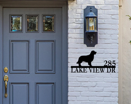 Golden Retriever Address Signs for Homes