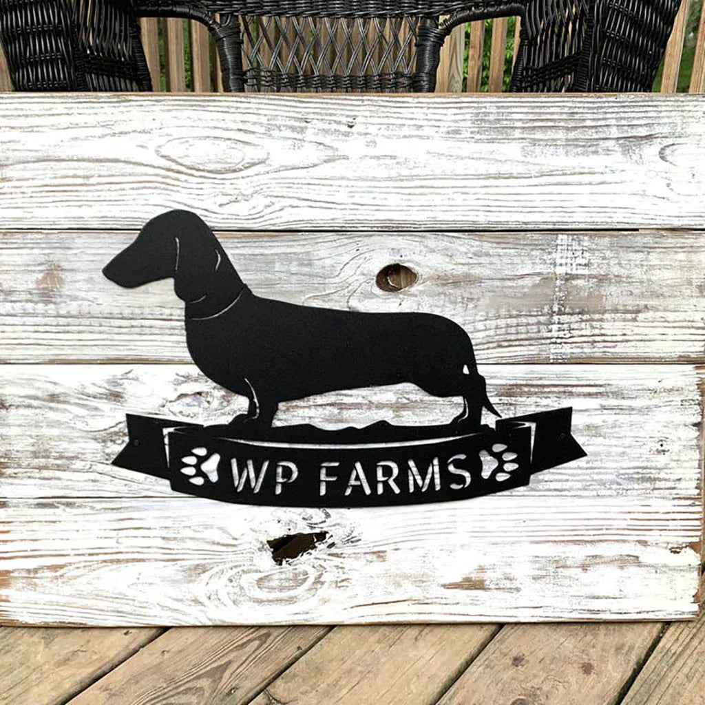 Personalized Dachshund Monogram Signs
