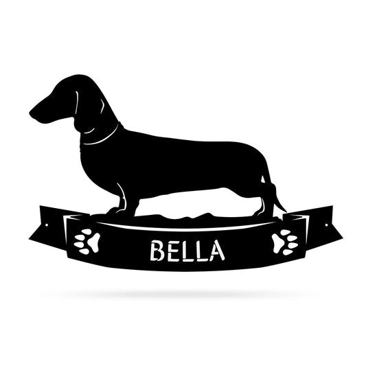 Personalized Dachshund Monogram Signs