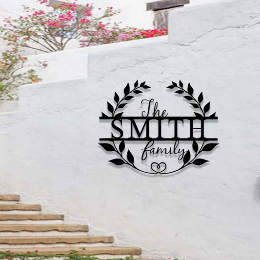 Personalized Family Name Metal Sign