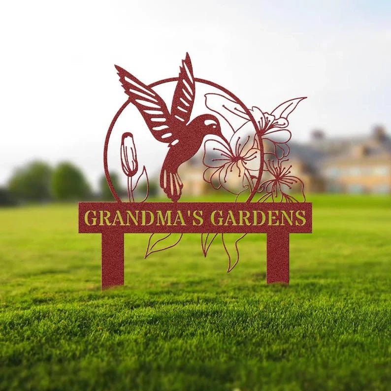Custom Garden Metal Sign | Personalized Metal Yard Art