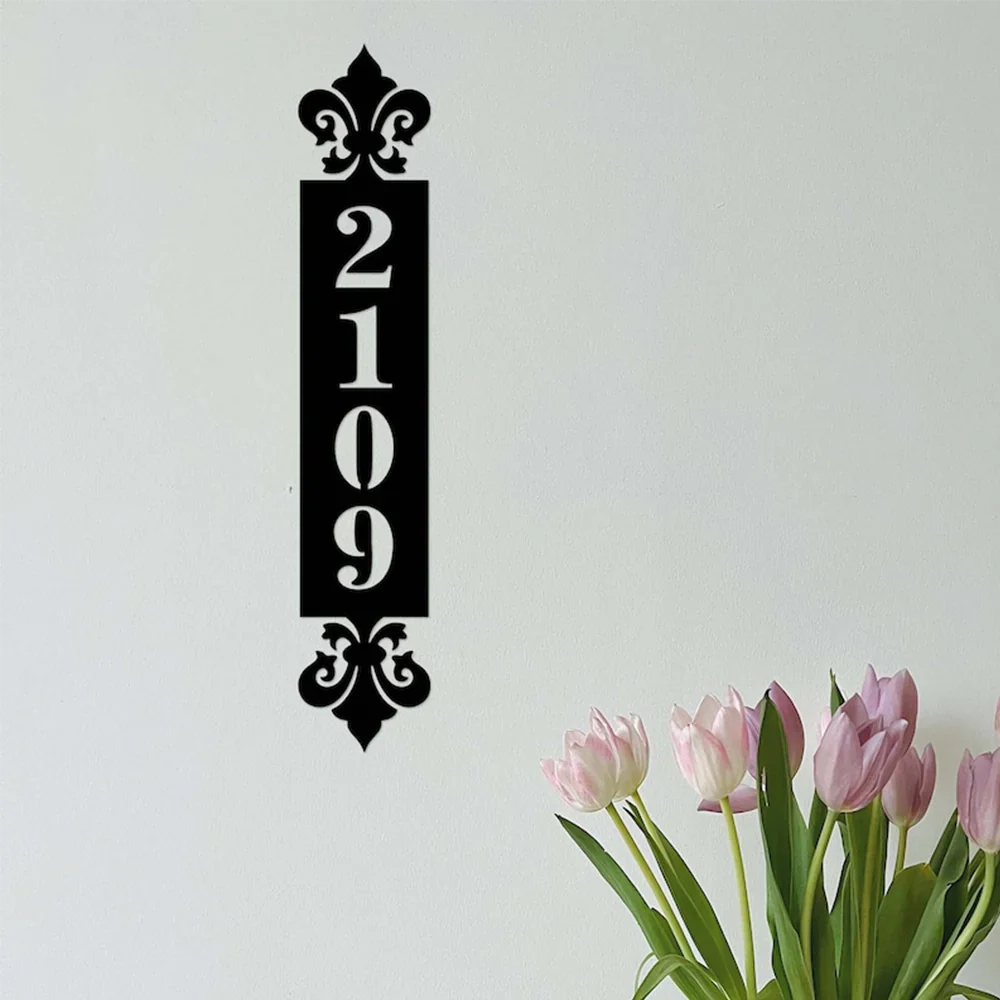 Metal House Number Sign