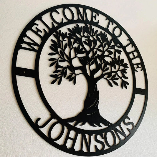 Personalized Welcome Metal Sign