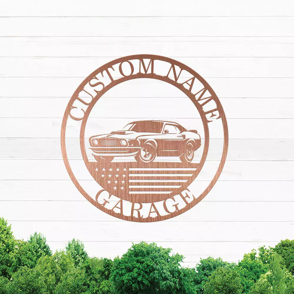 Custom Car Metal Sign for Garage