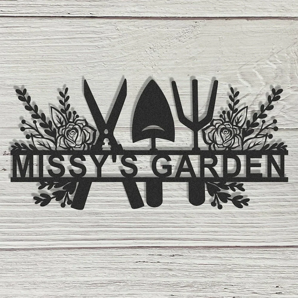 Personalized Garden Name Metal Sign