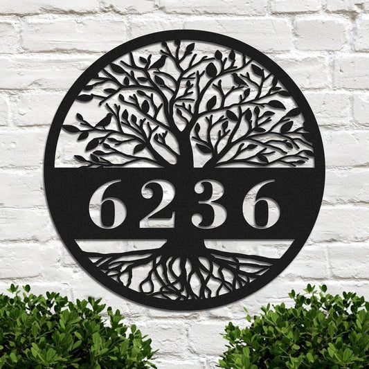 Tree of Life Metal Address Signs