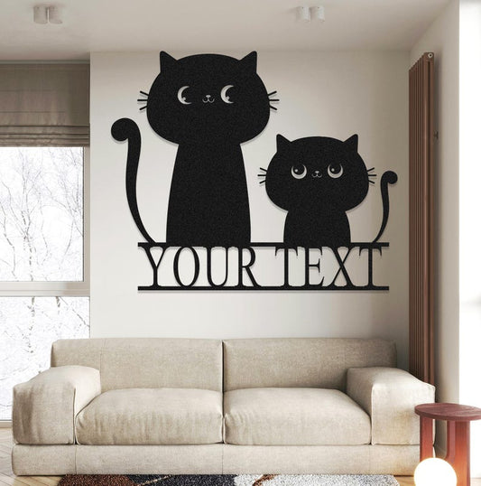 Custom Cat Family Signs