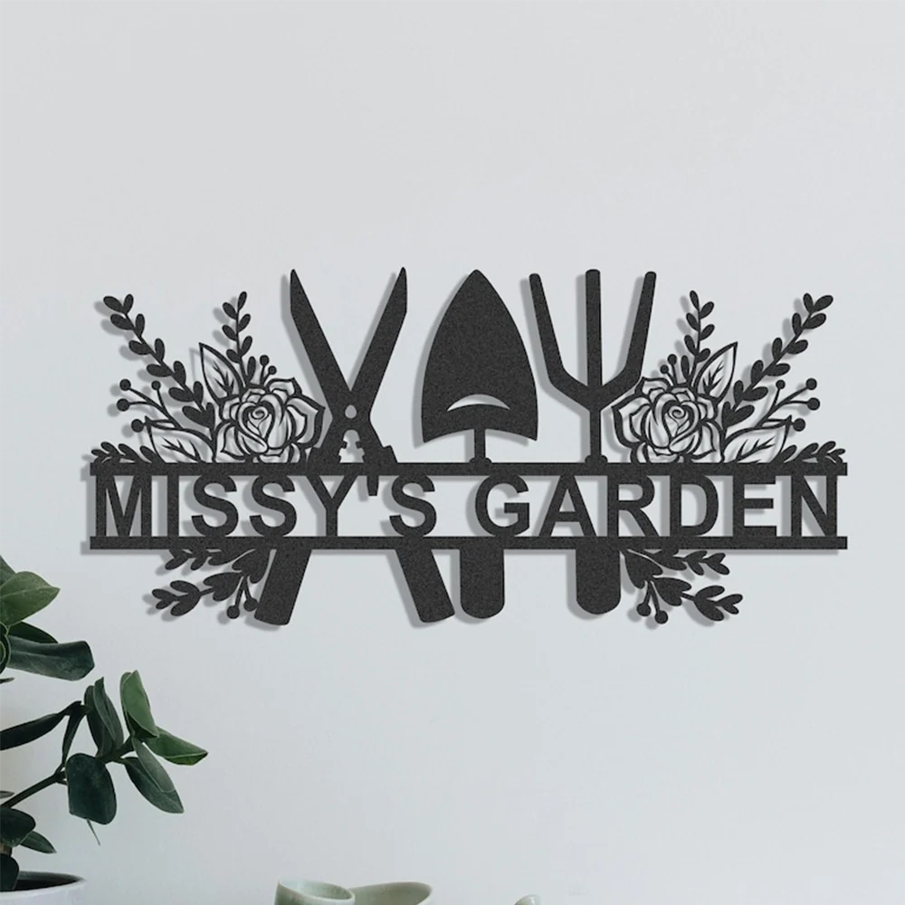 Personalized Garden Name Metal Sign