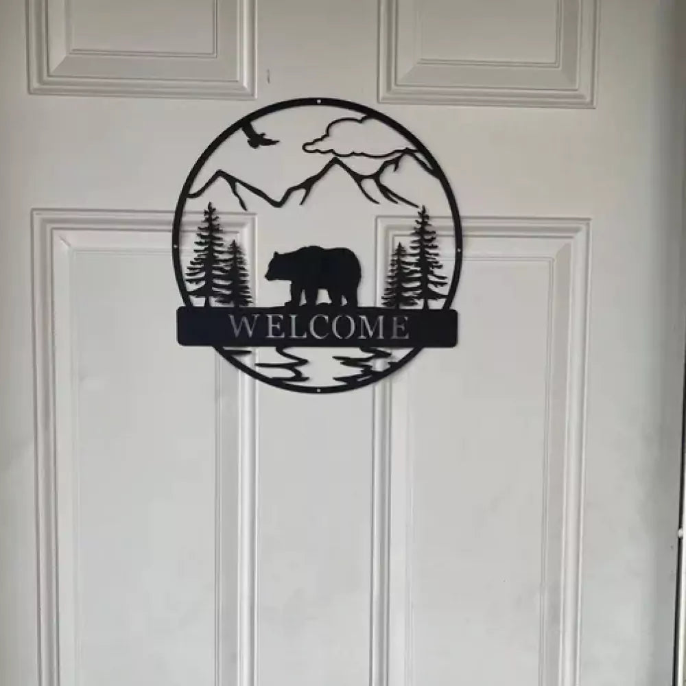 Personalized Metal Bear Sign
