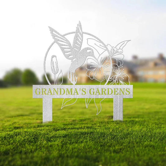 Custom Garden Metal Sign | Personalized Metal Yard Art