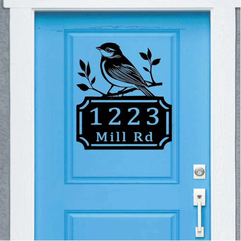 Custom Metal Bird Address Sign