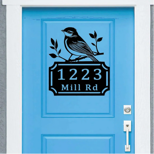 Custom Metal Bird Address Sign