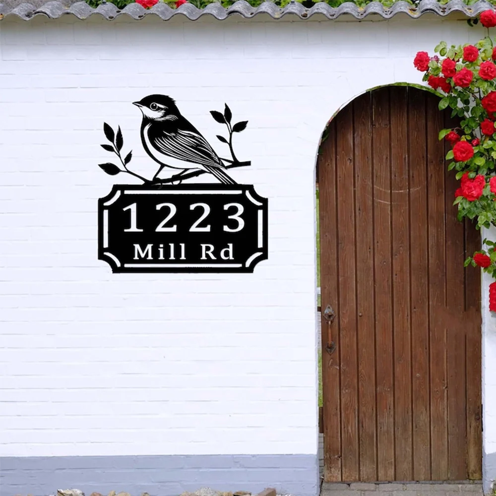Custom Metal Bird Address Sign