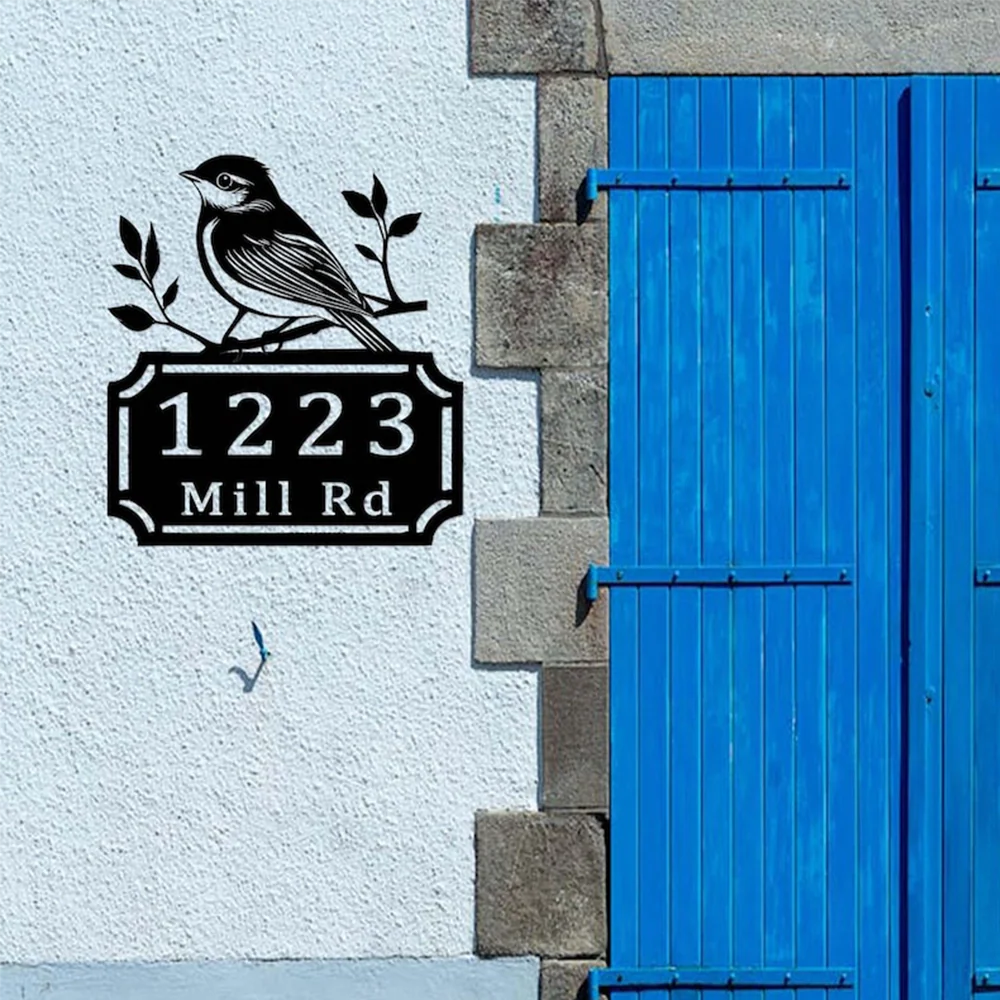 Custom Metal Bird Address Sign