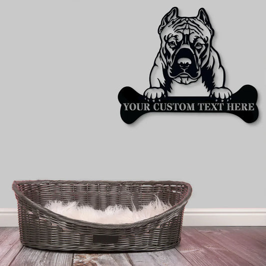 Personalized American Bully Metal Signs