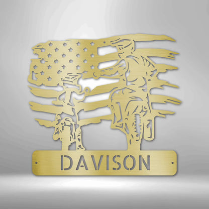 Personalized Motocross Steel Signs for Families