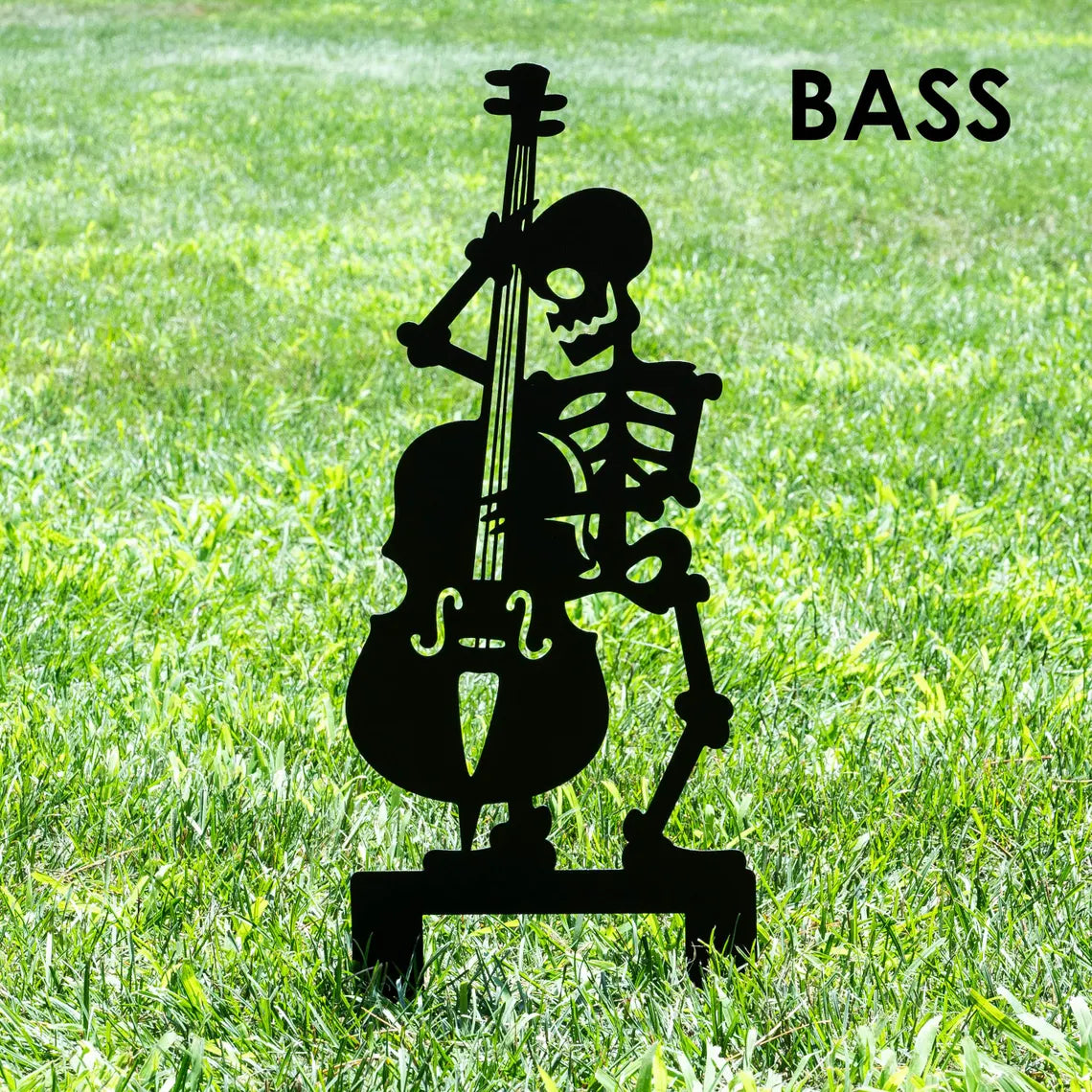 Outdoor Halloween Musician Skeleton Yard Stakes