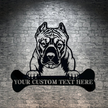 Personalized American Bully Metal Signs