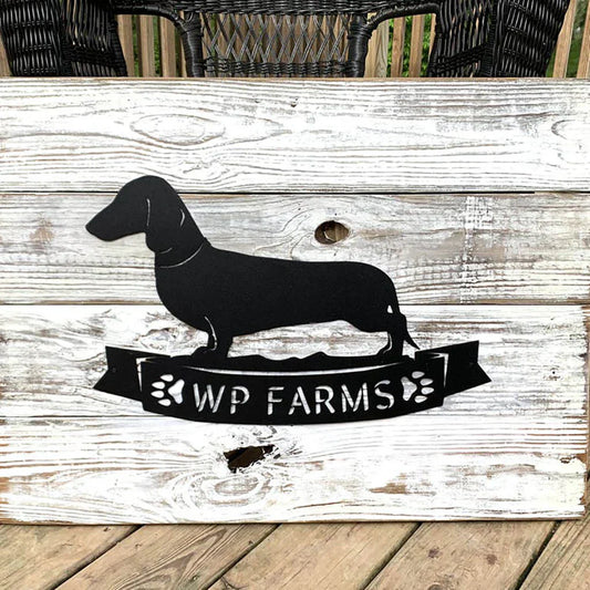 Personalized Dachshund Monogram Signs