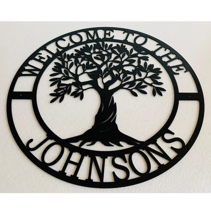 Personalized Welcome Metal Sign