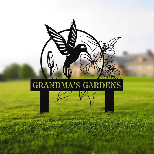 Custom Garden Metal Sign | Personalized Metal Yard Art
