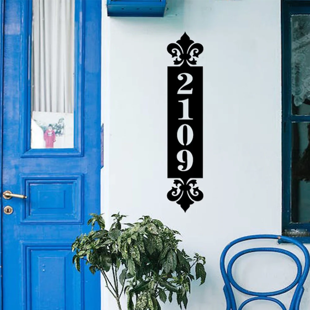 Metal House Number Sign
