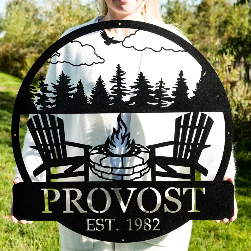 Custom Campfire Metal Art