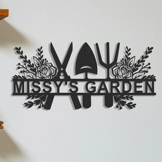 Personalized Garden Name Metal Sign