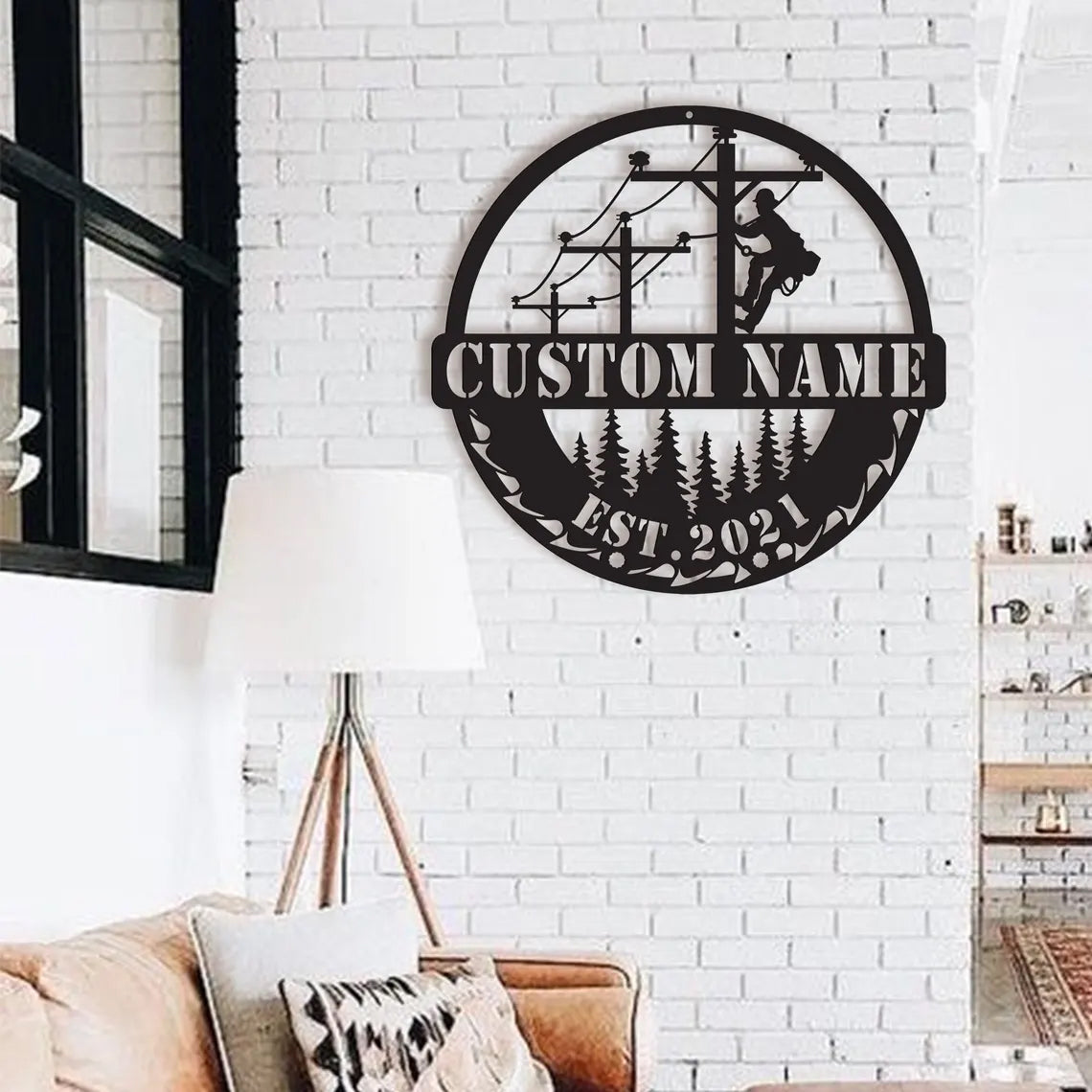 Personalized Metal sign for Lineman
