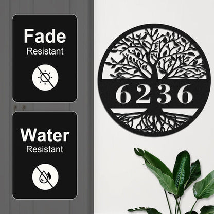 Tree of Life Metal Address Signs