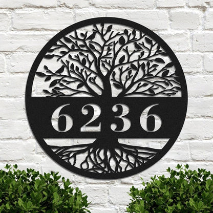 Tree of Life Metal Address Signs