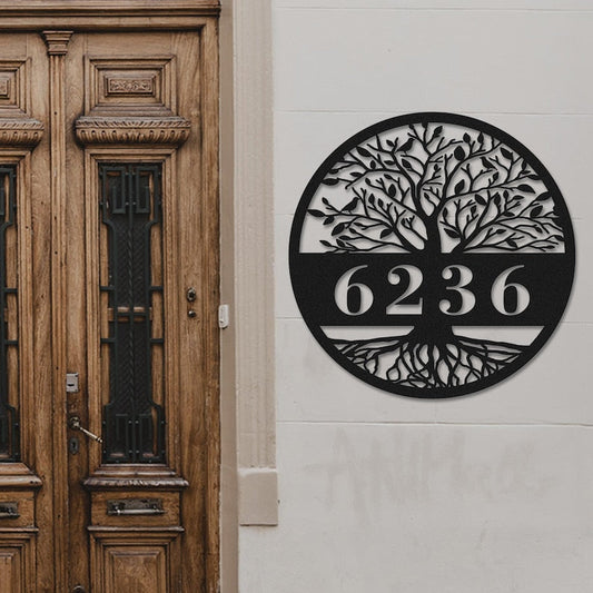 Tree of Life Metal Address Signs