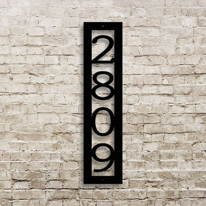 Vertical Metal Address Markers for Modern Homes