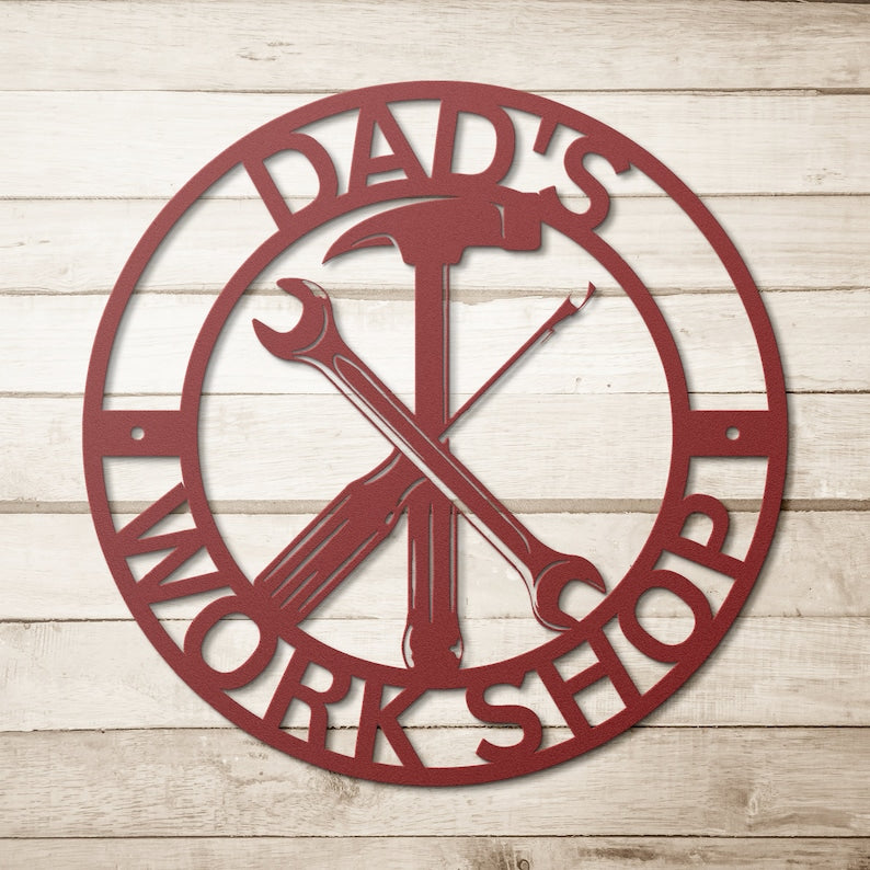 Personalized Metal Work Shop Sign