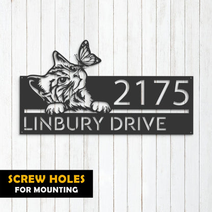 Personalized Cat Address Signs