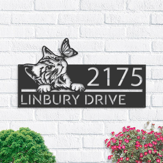 Personalized Cat Address Signs