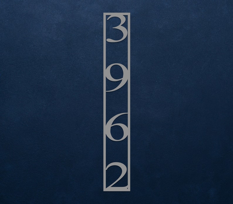 Vertical Metal Address Number Signs for Homes & Offices Modern Entryway Decor
