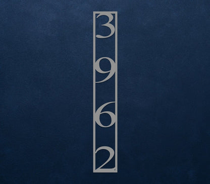 Vertical Metal Address Number Signs for Homes & Offices Modern Entryway Decor