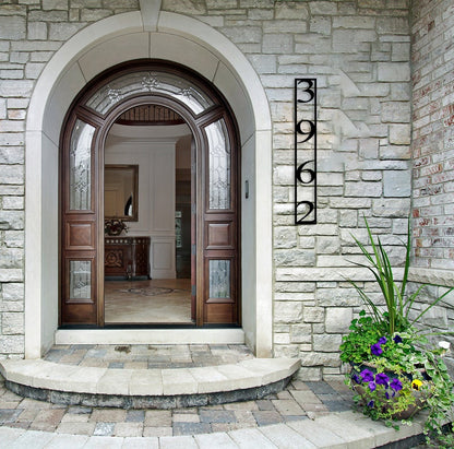 Vertical Metal Address Number Signs for Homes & Offices Modern Entryway Decor