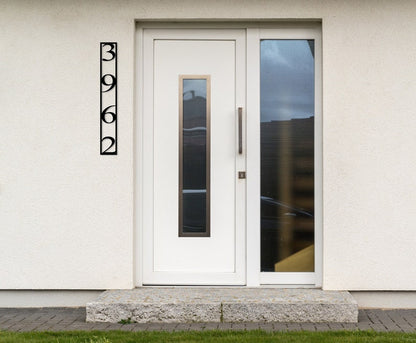 Vertical Metal Address Number Signs for Homes & Offices Modern Entryway Decor