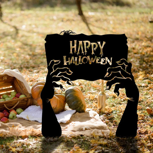 Metal Happy Halloween Yard Sign | Outdoor Halloween Decor 2025