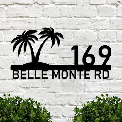 Palm Tree Family Address Signs