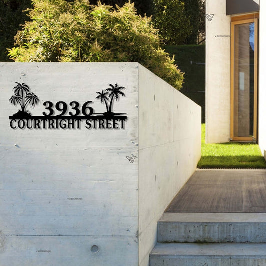 Palm Tree Address Signs