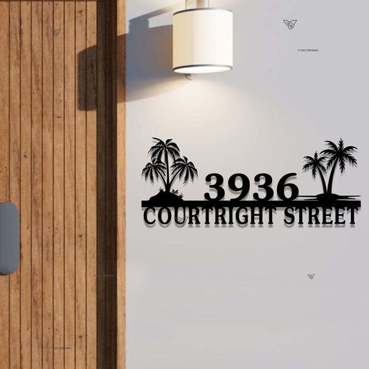 Palm Tree Address Signs