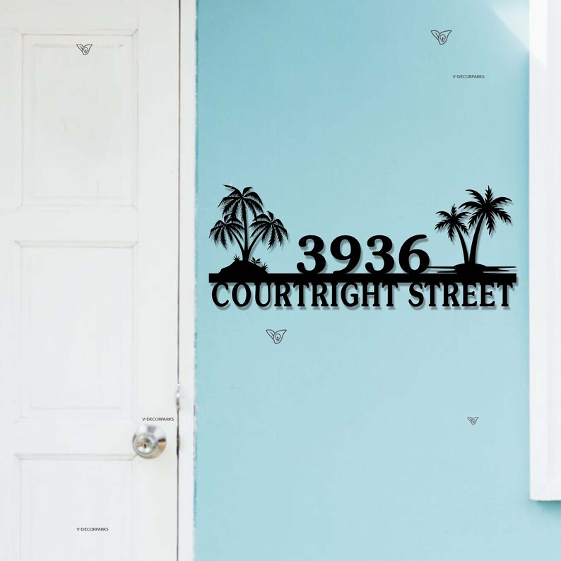 Palm Tree Address Signs