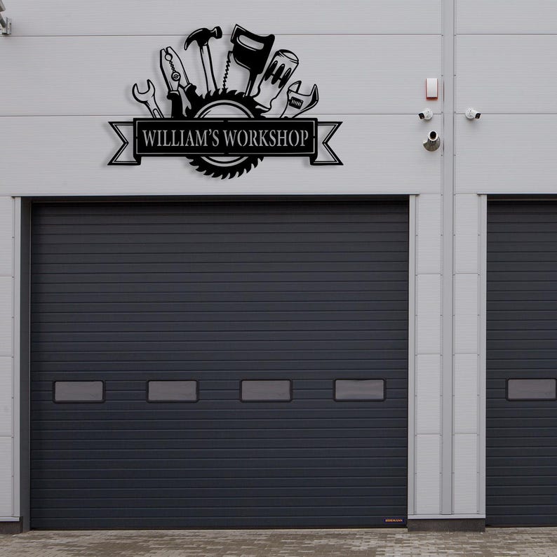 Personalized Metal Workshop Signs for Tool Lovers